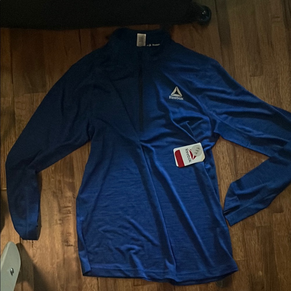 Reebok Navy Quarter-Zip Pullover
